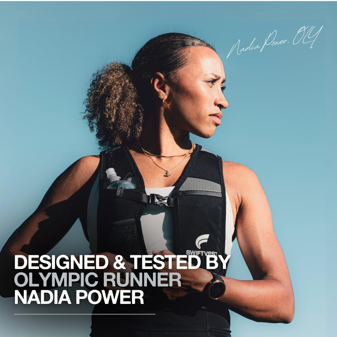 Running Phone Holder Vest with 500Ml/17Oz Water Bottle | Reflective Hydration Vest | Adjustable | Light | 6 Pockets for Running Accessories | Unisex